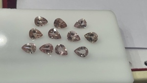 Venta al por mayor de piedras preciosas sueltas de turmalina rosa de tamaño personalizado, collar con colgante de corte de pera facetado de múltiples formas naturales, joyería a granel - Product Image 4