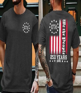 Men's <b>Black</b> Short Sleeve T-Shirt With Blue Flame Print Back Design Street Style Regular Fit O-Neck Jersey Cotton - Product Image 5