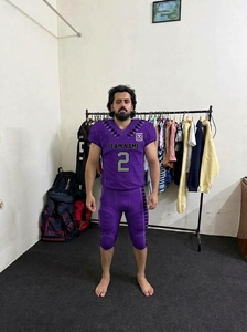 Custom Sublimated American Football Uniform Set With Built In Thigh <b>Knee</b> <b>Padded</b> Pants - Product Image 4