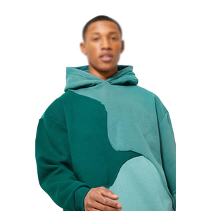 ชุดฮู้ดดี้และกางเกงจ็อกเกอร์ลำลองสำหรับผู้ชาย ดีไซน์สีตัดต่อ เสื้อสเวตเชิ้ตผ้าฟลีซเนื้อนุ่ม ชุดวอร์มแฟชั่นสำหรับผู้ชาย - Product Image 5