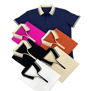 เสื้อโปโลแขนสั้นผู้ชาย ผ้าถัก สีพื้น ทรงลำลอง ปกติ มีปก - Product Image 6