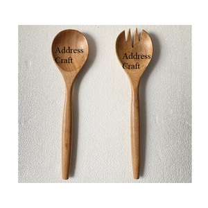 Ensemble de saladiers écologiques en bois d'acacia, ustensiles de cuisine, ensemble de cuillères à salade en bois, couverts, articles de service, vaisselle de table - Product Image 5