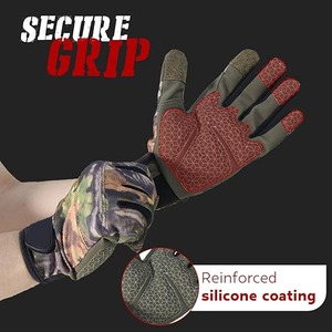Gants de sport d'extérieur Alpha Racing, camouflage, en PU, antidérapants, compatibles écran tactile, fermeture auto-agrippante, coupe-vent, unisexe - Product Image 5