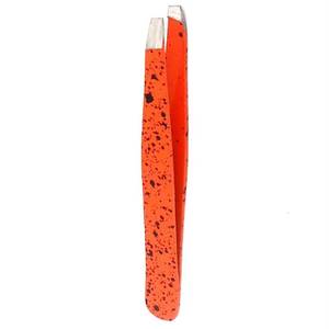 Pince à épiler en plastique orange moucheté avec pointes lisses, outil de précision - Product Image 4