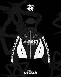 Black Pink Most Made <b>Zip</b> <b>Up</b> Hoodie & Pants Set | Oversized Streetwear Tracksuit | OEM Private Label Manufacturer - Product Image 5