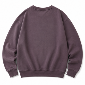 เสื้อสเวตเชิ้ตผู้ชายสไตล์วินเทจ คอโอ ทรงหลวม ผ้าฝ้ายฟลีซ 100% แขนจั๊มพ์ ปลายเสื้อจั๊มพ์ หนานุ่ม ใส่สบาย รับสกรีนโลโก้ ขายส่ง - Product Image 2
