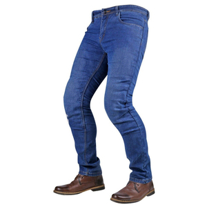 Jean en denim coupe skinny taille mi-haute pour homme, blanc, style streetwear, disponible en gros (OEM) à prix abordable - Product Image 3