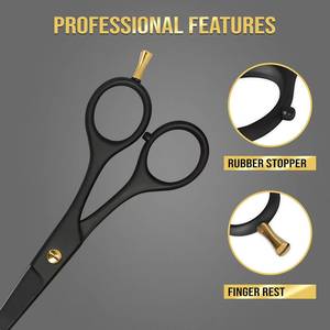 Ciseaux de coiffure professionnels en acier inoxydable 440C, lame tranchante, pour droitiers, manche moyen, usage en salon de coiffure - Product Image 3