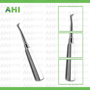 Élévateur dentaire manuel en acier inoxydable 27 L, certifié CE Classe I, avec poignée ergonomique argentée, instrument à main fabriqué au Pakistan - Product Image 3