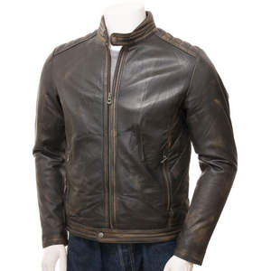 Chaqueta de Cuero Casual Urbana con Logotipo Frontal, Impermeable y Ecológica, Ropa de Invierno para Uso Diario - Product Image 3