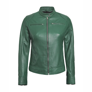 Veste en cuir PU pour femme, coupe-vent, hiver, style biker court, décontractée, avec poche zippée, à bas prix - Product Image 1