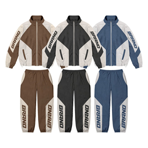 Chaqueta Deportiva Cortavientos Unisex de Corte Ajustado con Logotipo Frontal, Cintura Elástica, Ropa Deportiva Informal - Product Image 6
