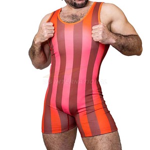 Último Diseño de Singlets de Lucha de Secado Rápido para Hombre, Poliéster con Impresión por Sublimación, Ropa Deportiva para Gimnasio y Artes Marciales, Proveedor OEM de Ropa Deportiva - Product Image 5