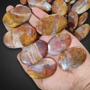 Natural Seam Agate Loose Gemstone Cabochon Wholesale Cut Gemstone for Fine Jewelry Making & Crafts - Product Image 1