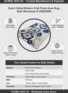 Alfombra Moderna con Diseño Floral Tejido para Sala de Estar, Dormitorio, Decoración de Interiores, Diseño Elegante y Suave - Product Image 6