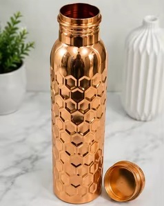 Luxury Printed Pure <b>Copper</b> Water <b>Bottle</b> Indian Ayurveda Health Benefit Water <b>Drinking</b> <b>Bottle</b> Perfect for Yoga Gym - Product Image 5