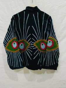 Women's <b>Velvet</b> Stand Collar Full Sleeve Breathable Windproof Autumn Suzani <b>Jacket</b> - Product Image 3