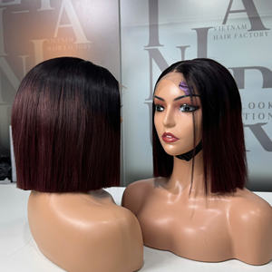 วิกผมแท้ตรงเรียบเนียนสำหรับผู้หญิงผมบ๊อบ - Product Image 2