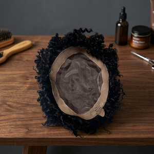 Taz Hair BD <b>Afro</b> Hair Toupee Mono Base African <b>Wig</b> Toupee for <b>Afro</b> Indian Remy Hair Lace & PU Base Mens - Product Image 4