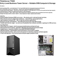 Serveur Tour d'entrée de gamme haute performance Lenovo ThinkSystem T100C I5-10400 64 Go de RAM 1 To de disque dur Garantie 1 an En stock