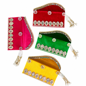 Wedding Shagun <b>Envelope</b> for Cash Gift, Handmade Designer Lifafa Set, Bridal <b>Money</b> Holder, Indian Festive Gift Cover Pack - Product Image 1