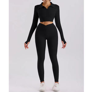 Ensemble de soutien-gorge de yoga et leggings pour femmes de haute qualité, vêtements de sport 2 pièces, séchage rapide, respirant, en spandex/coton/fibre de bambou - Product Image 1