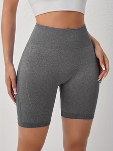 Shorts de Yoga Personalizados para Mujer, Sin Costuras, Cintura Alta, Marca Privada, Shorts Deportivos para Gimnasio y Entrenamiento - Product Image 1