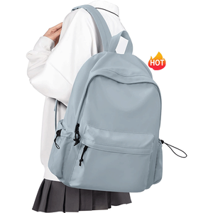 Stylish Large Capacity <b>Student</b> bag School <b>Backpack</b> Waterproof College Bookbag with Drawstring Side Pockets for Teens - Product Image 1