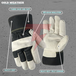 Nouveaux gants de travail en cuir de haute qualité, design personnalisé, avec protection anti-chaleur et anti-coupure, manchette de sécurité - Vente en gros - Product Image 6