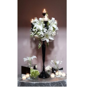 OMKAAR Handmade <b>Candelabra</b> Aluminum Five Lights Red White Black Silver Wedding Home Decoration Durable - Product Image 5