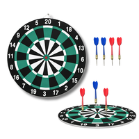 Jeu de fléchettes en laiton et fer de 12 pouces/15 pouces/17 pouces à prix abordable avec des fléchettes à pointe en acier de haute qualité, noir