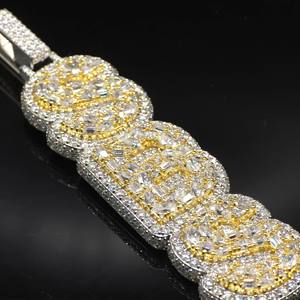 Collar con Colgante de Letra con Diamantes VVS Chapado en Oro, Estilo Hip Hop, Joyería Fina Brillante, Accesorio de Moda Unisex, RB Gems - Product Image 5