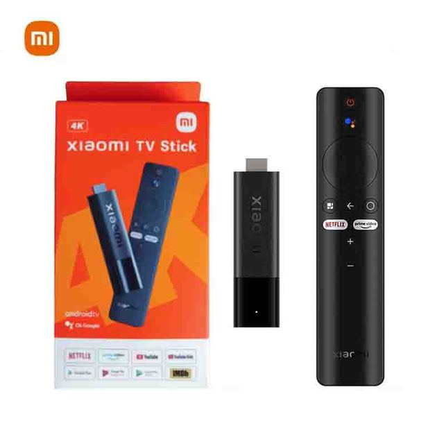Global Version Xiaomi Mi TV Stick 4K Portable Streaming Media HDR Quad Core TV Dongle Multi Language Android 11 TV Stick