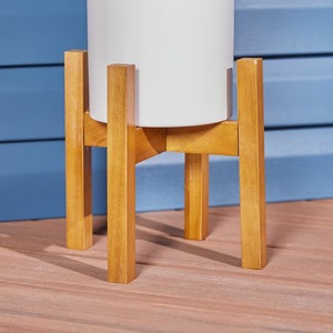 Support de plante d'intérieur/extérieur en bois massif fait main de luxe, présentoir décoratif haut de gamme pour plantes - Product Image 3