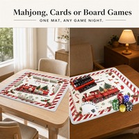 Tapis de mahjong antidérapant, tapis de table en caoutchouc imprimé sur mesure, tapis de jeu à transfert thermique pour mahjong et jeux de cartes 600 800 820 840 mm