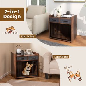 Casa para Mascotas de Madera Maciza Impermeable para Gatos y Perros Grandes, para Interiores - Product Image 5