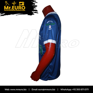 เสื้อเบสบอลแบบสั่งทำของบาร์ตเลตต์ รุ่นยูนิเซ็กซ์ แขนสั้น คอวี ระบายอากาศได้ดี ป้องกันแบคทีเรีย ผลิตจากโพลีเอสเตอร์ ทรงหลวม ใส่เล่นกีฬาได้ - Product Image 4