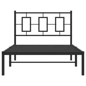 Cadre de lit en métal noir avec tête de lit 39,4'' x 78,7'' sans matelas - Product Image 5