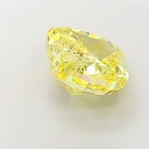 Diamant de laboratoire certifié CVD, jaune vif élégant, taille coussin, pierre précieuse brute, choix brillant pour la joaillerie fine de luxe. - Product Image 5