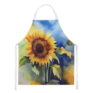 Delantal de acuarela de girasoles Multicolor grande, servidor de cocina Unisex para cocinar, manualidades para hornear, jardinería para adultos, hombres y mujeres - Product Image 1