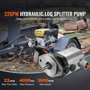Pompa Idraulica per Spaccalegna a 2 Stadi 22GPM 4000PSI con Ingresso da 1 1/4FT e Uscita NPT da 3/4FT - Product Image 2