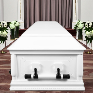 Clement Haute Qualité Style Nord Américain Bois Massif Blanc Finition Haute Brillance Garantie 3 Ans Urnes Funéraires Fourniture de Cercueils - Product Image 6