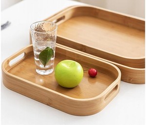 Modern <b>Rectangular</b> Woven Fruit <b>Storage</b> <b>Basket</b> Quality Plastic Food Container with Rattan Serving Tray for Home Kitchen Display - Product Image 1