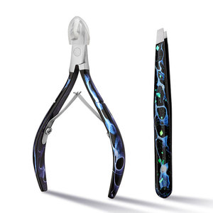 ชุดที่ตัดหนังกำพร้าและแหนบสแตนเลสสตีลทนสนิม ลายหินอ่อนดีไซน์แรงบันดาลใจจากกาแล็กซี่ แข็งแรงทนทาน ไม่เหมือนใคร - Product Image 1