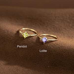 Peridot Hoop Earrings 925 Sterling Silver 14K Gold Plated Septum Helix <b>Tragus</b> <b>Ring</b> Gemstone Jewelry For Women - Product Image 1