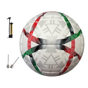 Ballon de football en cuir PVC de haute qualité, personnalisé avec logo, durable, pour l'extérieur, entraînement, match officiel, taille 5 - Product Image 3