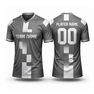 Camiseta de Fútbol de Diseño Personalizado, Uniforme de Fútbol 100% Poliéster, Unisex, Manga Corta, Logotipo y Número Impresos, Elástico en Cuatro Direcciones, Transpirable - Product Image 3