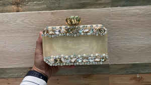 resin crafts 2026 Custom Acryl <b>Green</b> Plastic Women'S Clutches Party Purse Resin Acrylic <b>Evening</b> Clutch <b>Bag</b> Handbag from India - Product Image 5