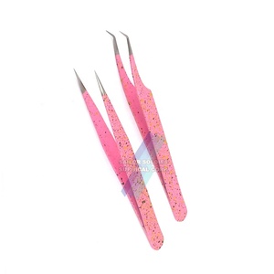 ชุดแหนบต่อขนตาแบบตรงและปลายโค้งมีสีชมพูชุดแหนบแบบคลาสสิก - Product Image 1