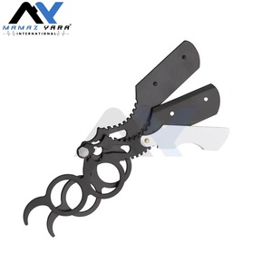 Rasoir de Barbier Professionnel à Lame Unique Droite, Manche Anneau, pour Hommes, Type Shavette, Blanc et Noir, pour Salon et Usage Domestique, Visage - Product Image 2